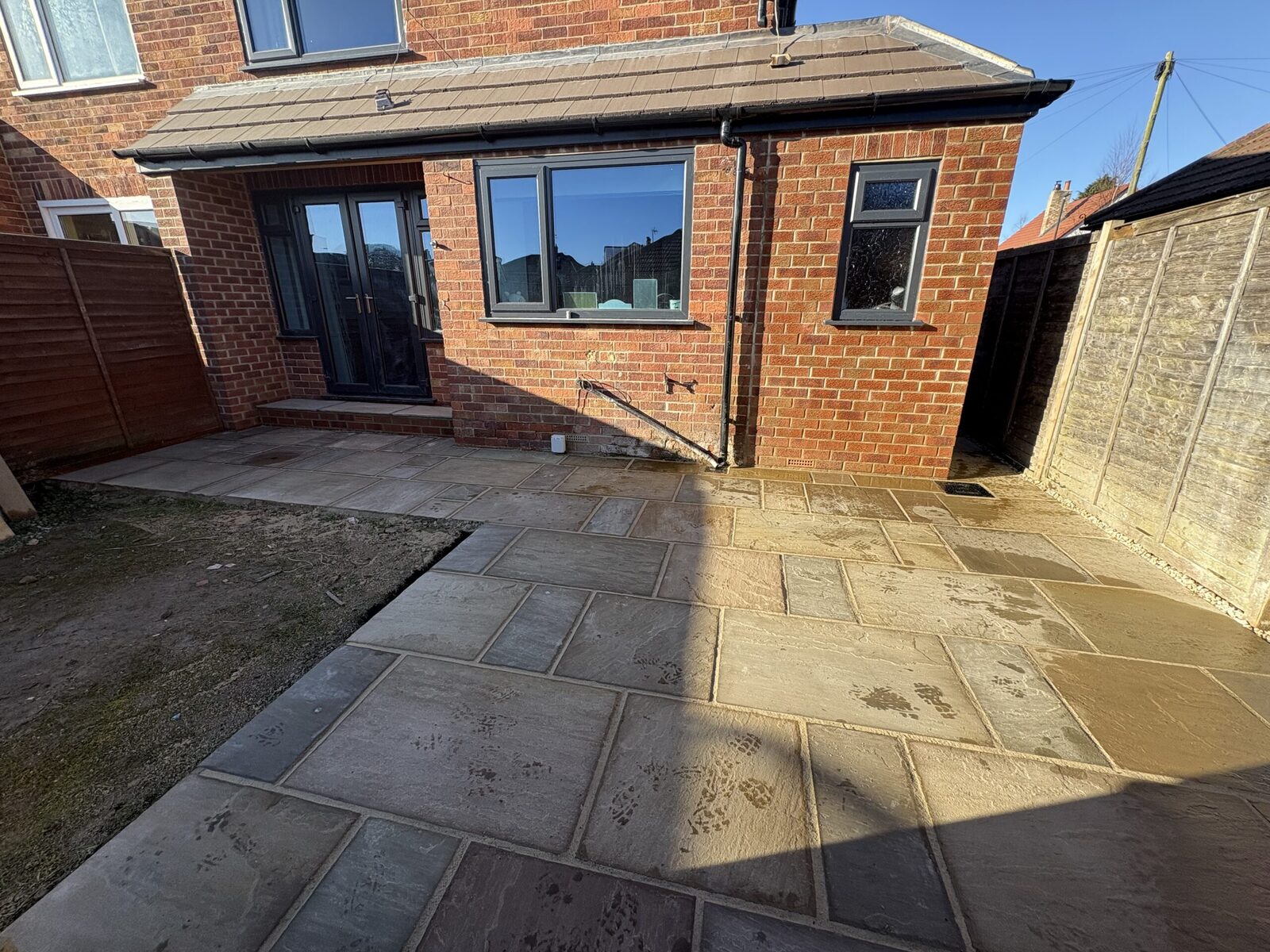 Drainage installation on a rural site