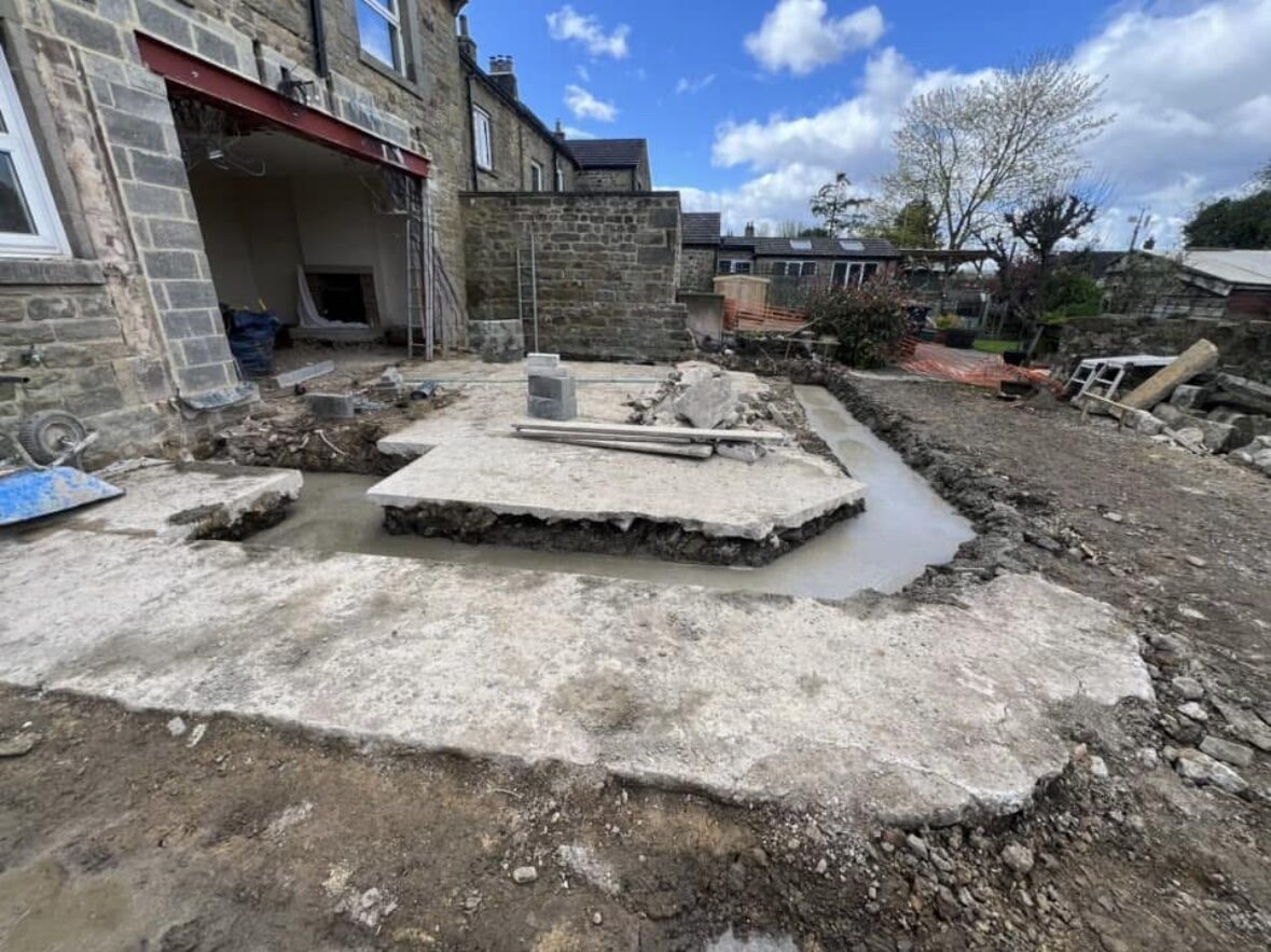 Septic tank and drainage works